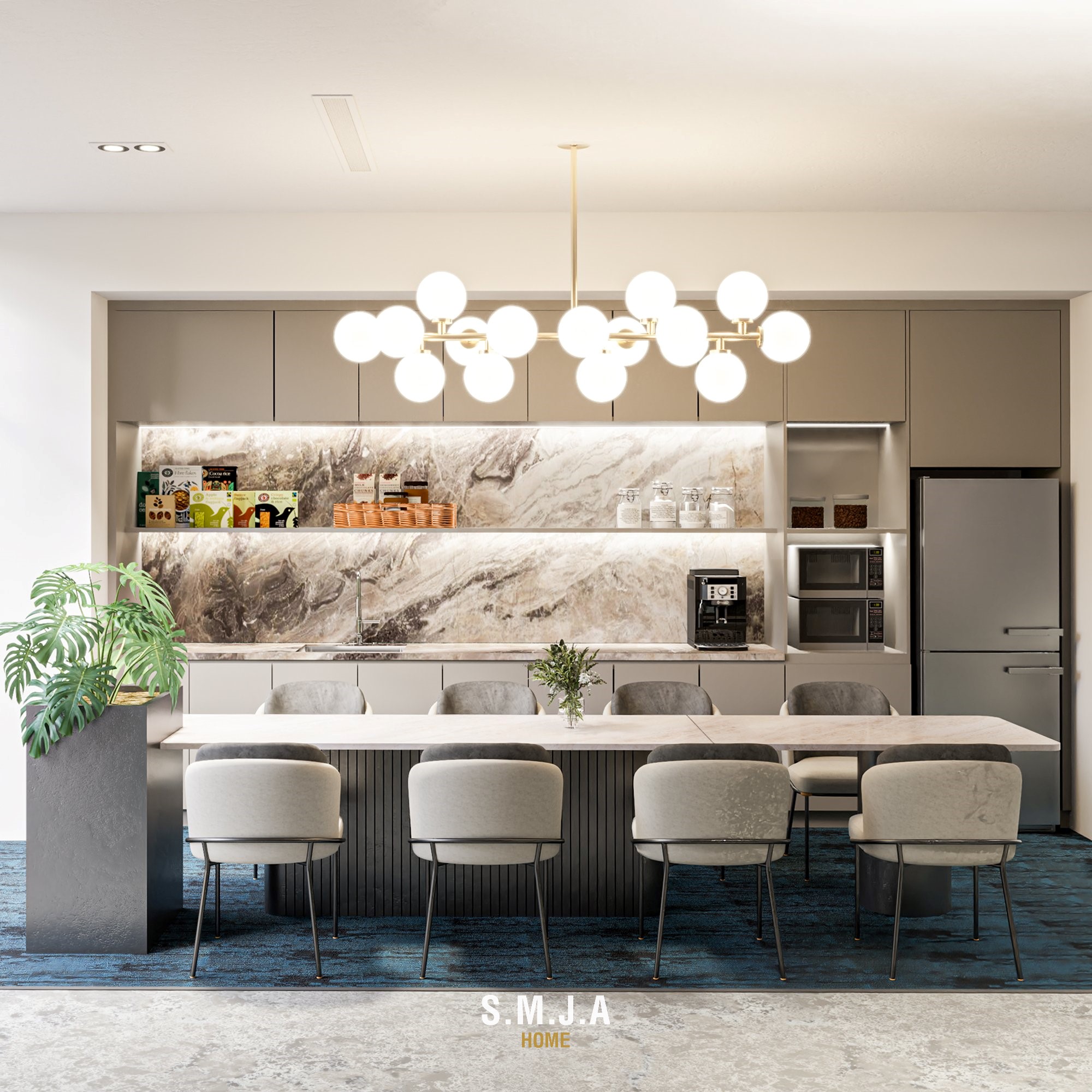 Khu vực pantry hiện đại và thoáng