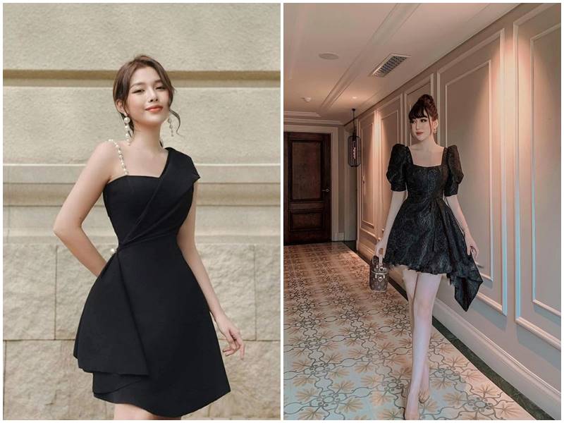 Váy đen dự tiệc quý phái, sang trọng