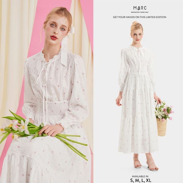 Sức hút giao thoa của xu hướng đầm dáng dài mang phong cách vintage cổ điển