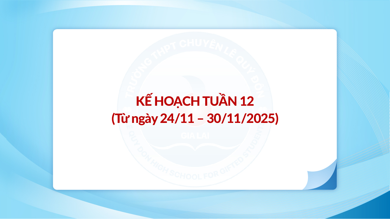 Kế hoạch học 12 tuần