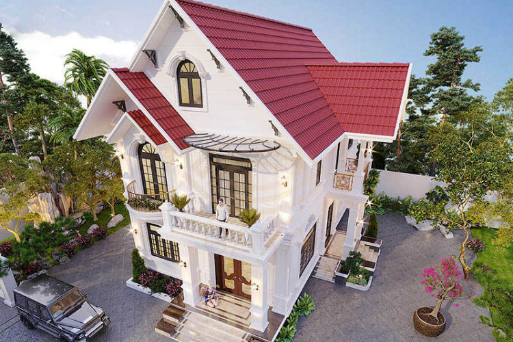 Biệt thự vườn mái ngói phong cách cổ điển
