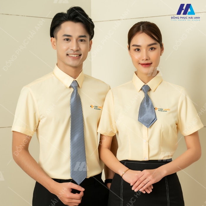 Đồng phục áo sơ mi BĐS thanh lịch, lịch sự
