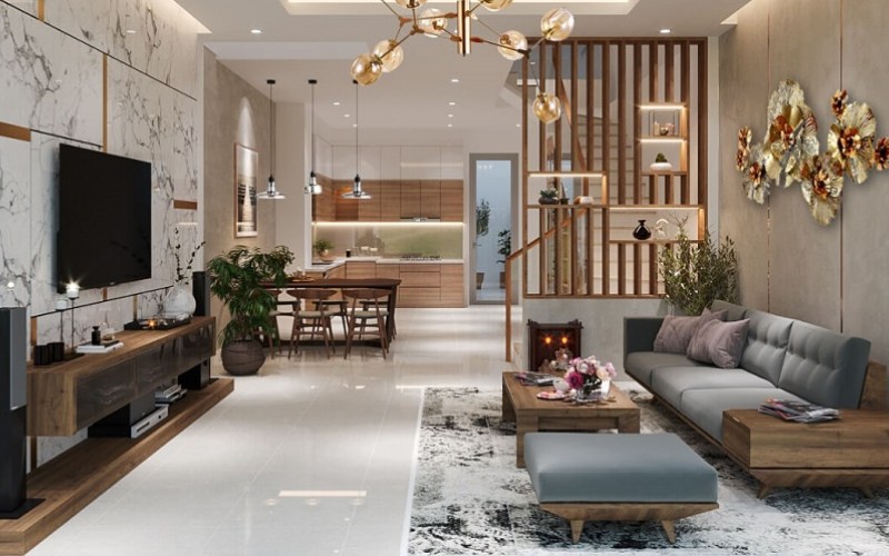 Decor phòng khách hiện đại