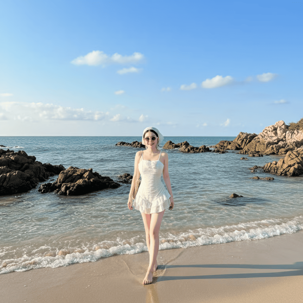 Jumpsuit đi biển boho