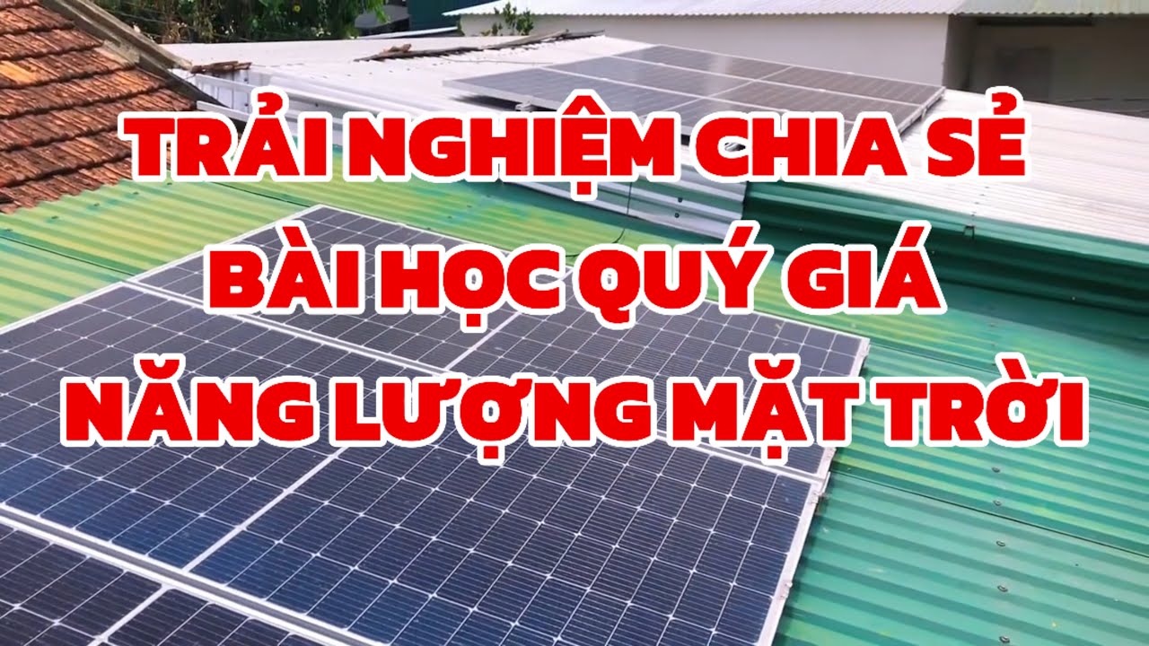 Hệ thống năng lượng mặt trời lắp đặt trên mái nhà