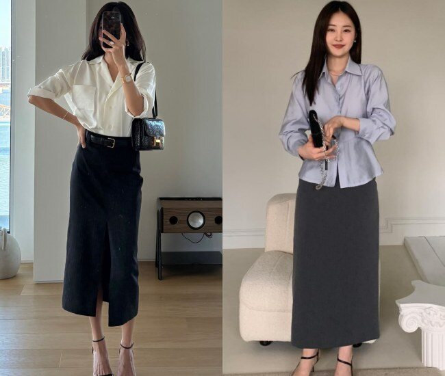 Áo sơ mi kết hợp set đồ form phom
