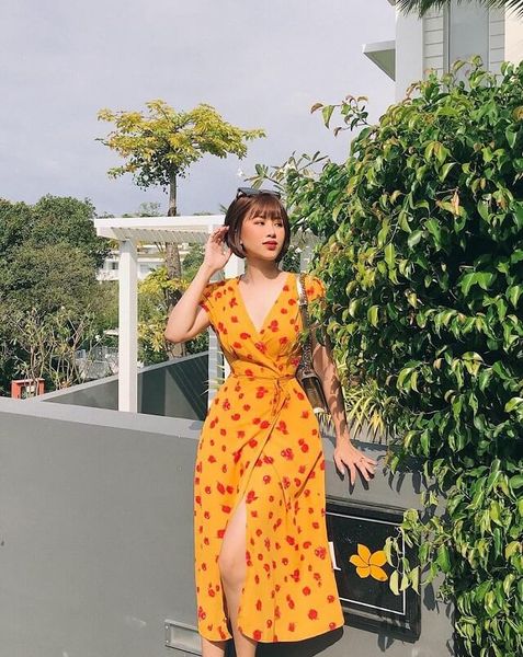 Váy maxi xẻ tà giúp nàng xua đi cảm giác ngột ngạt