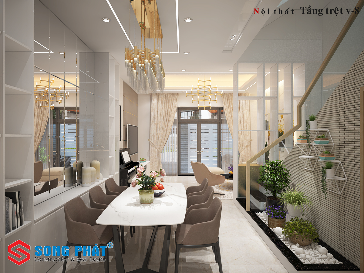 Nội thất gọn gàng phòng khách
