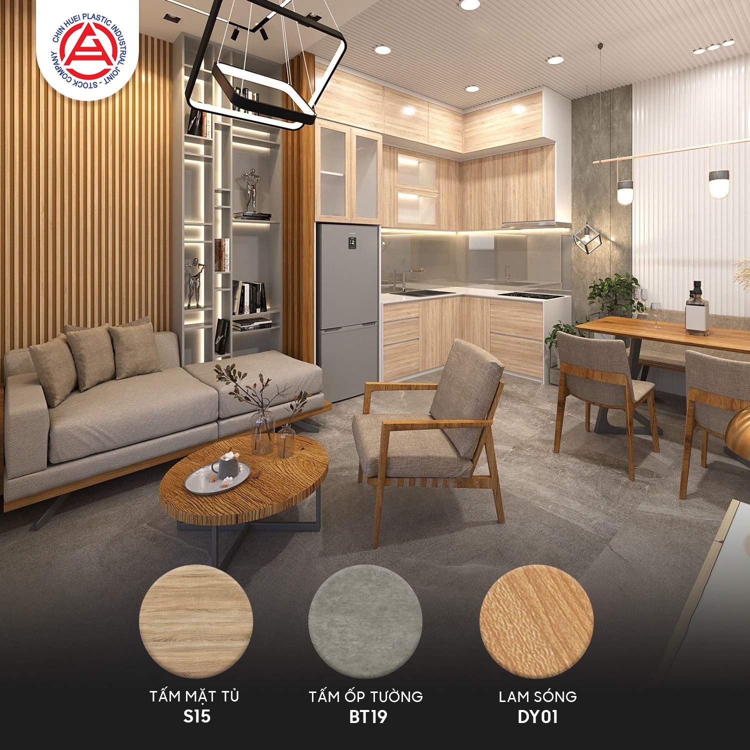 Căn hộ 1 phòng ngủ hiện đại