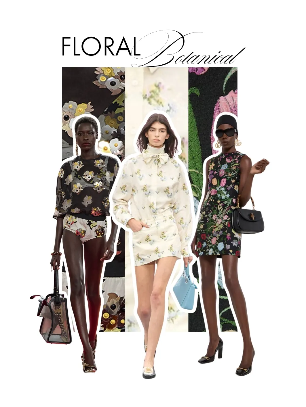 Fendi, Dior và Gucci SS26 Ready-to-Wear trình diễn họa tiết hoa và thiên nhiên trên sàn diễn Hè 2026