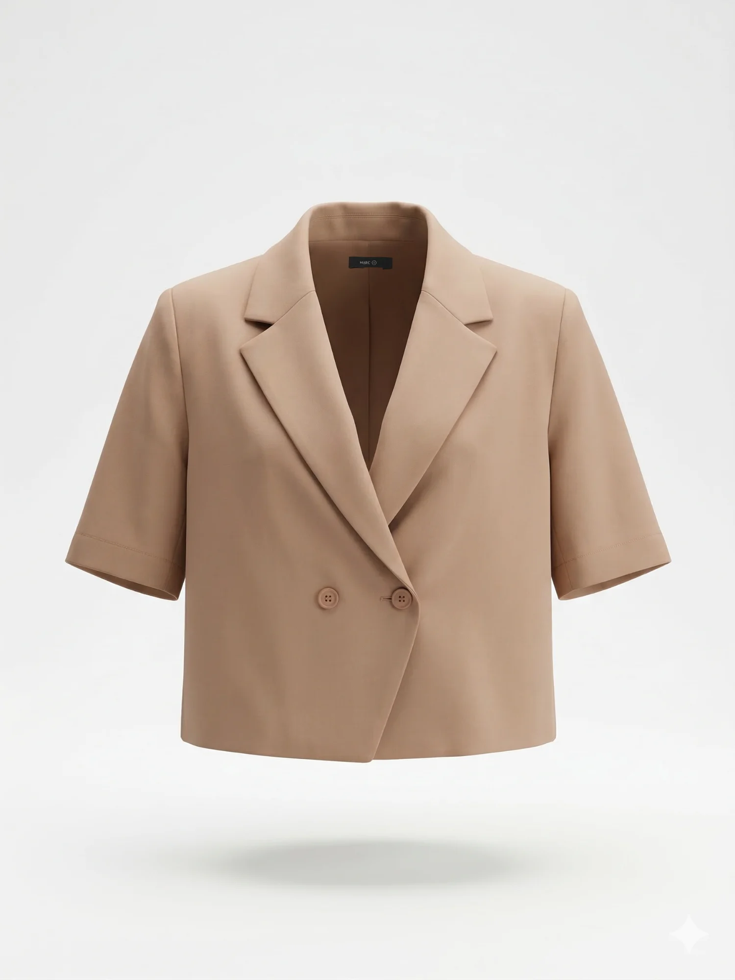 Áo blazer dáng crop tay ngắn cài nút