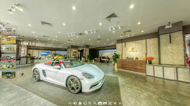 Showroom ảo, web 360 của đại lý Porsche