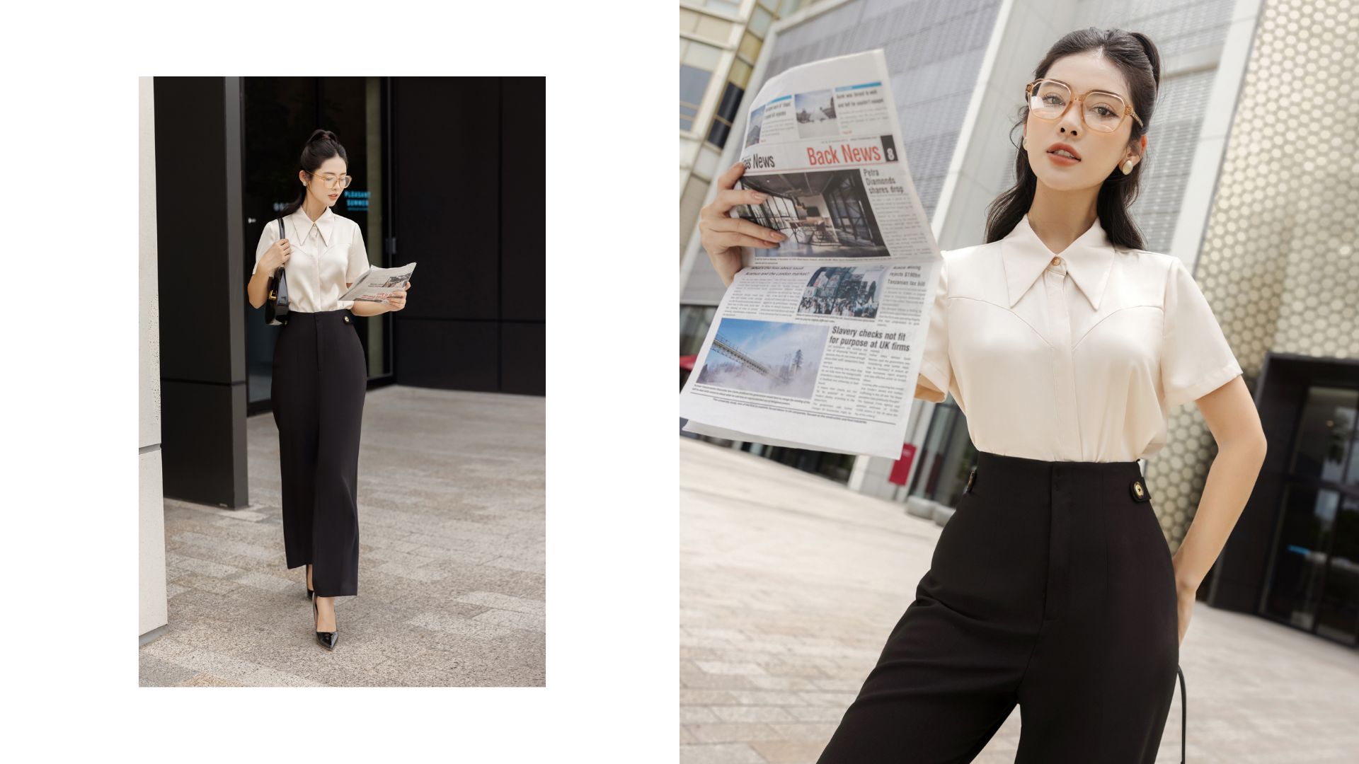 Lookbook áo sơ mi nữ thanh lịch