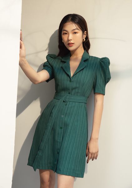 Đầm tay phồng thanh lịch công sở