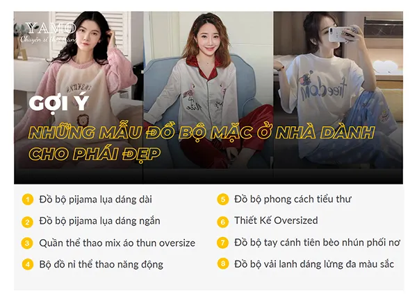 Gợi ý đồ bộ mặc ở nhà