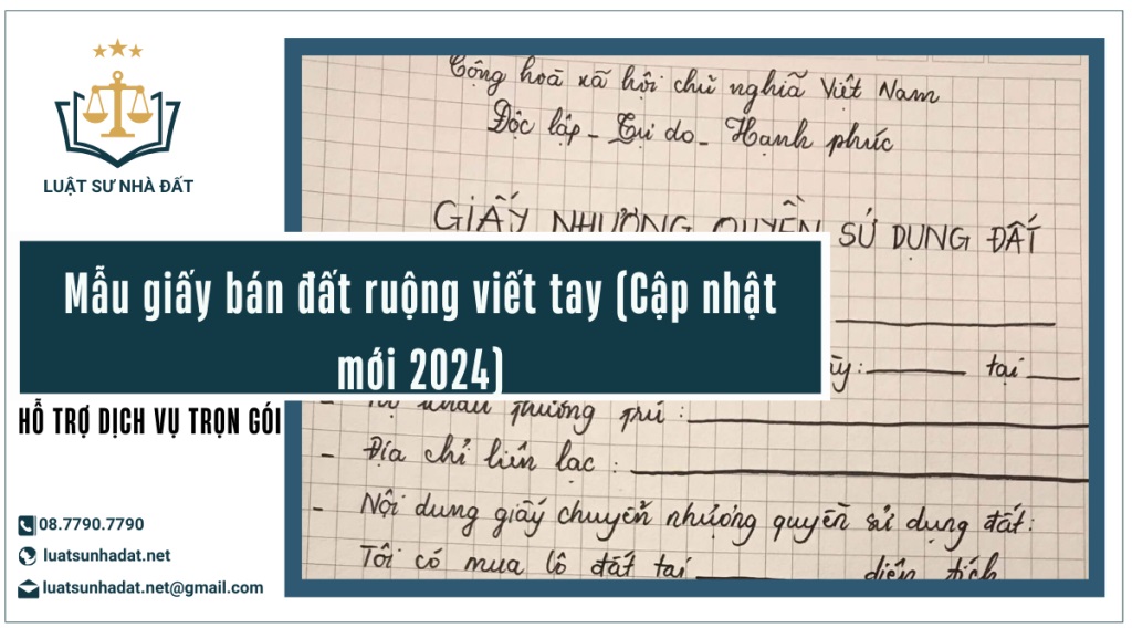 Ảnh minh họa giao dịch nhà đất bằng giấy tay