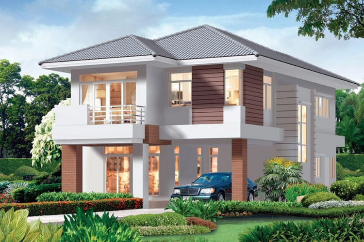 Biệt thự nhà vườn 2 tầng tối ưu không gian