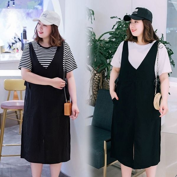 Set áo phông và đầm yếm - đơn giản mà có võ