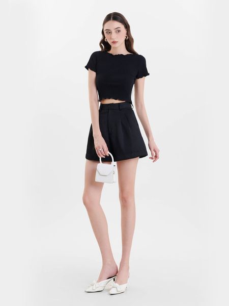 Áo croptop phối quần short mùa hè