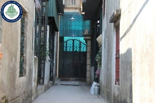 Nhà cuối hẻm nhìn từ đầu hẻm