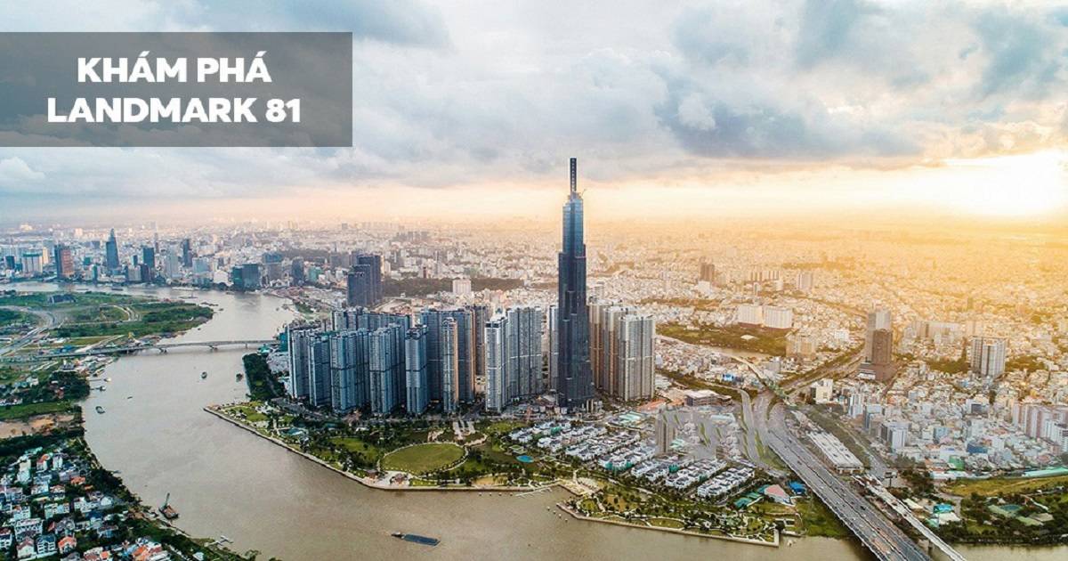 Hồ nước nhân tạo trước tháp Landmark 81
