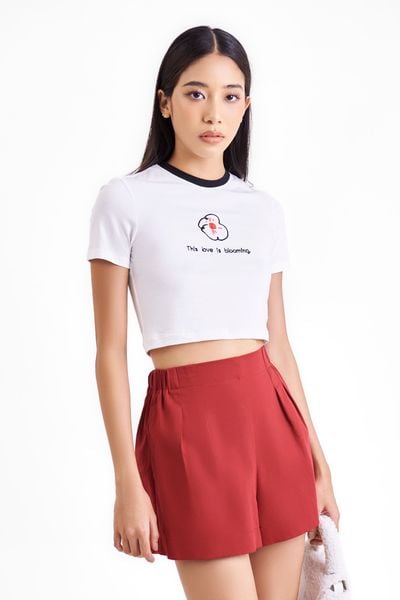 Váy xòe màu cam đất