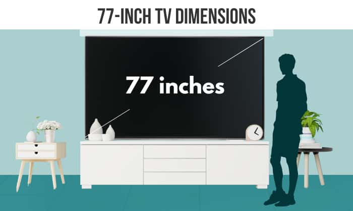TV 77 inch trong phòng khách