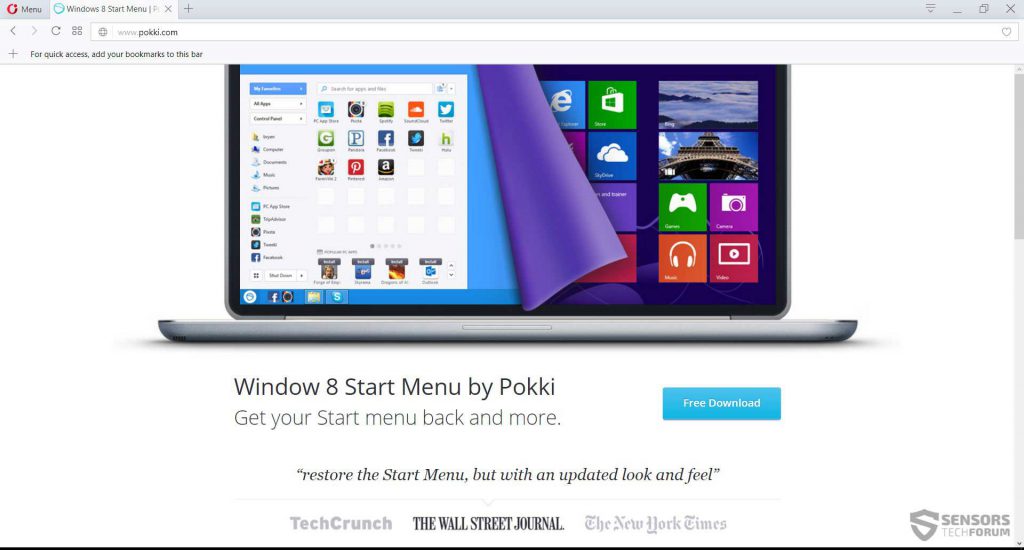 Giao diện thay thế của Pokki Start Menu trên Windows