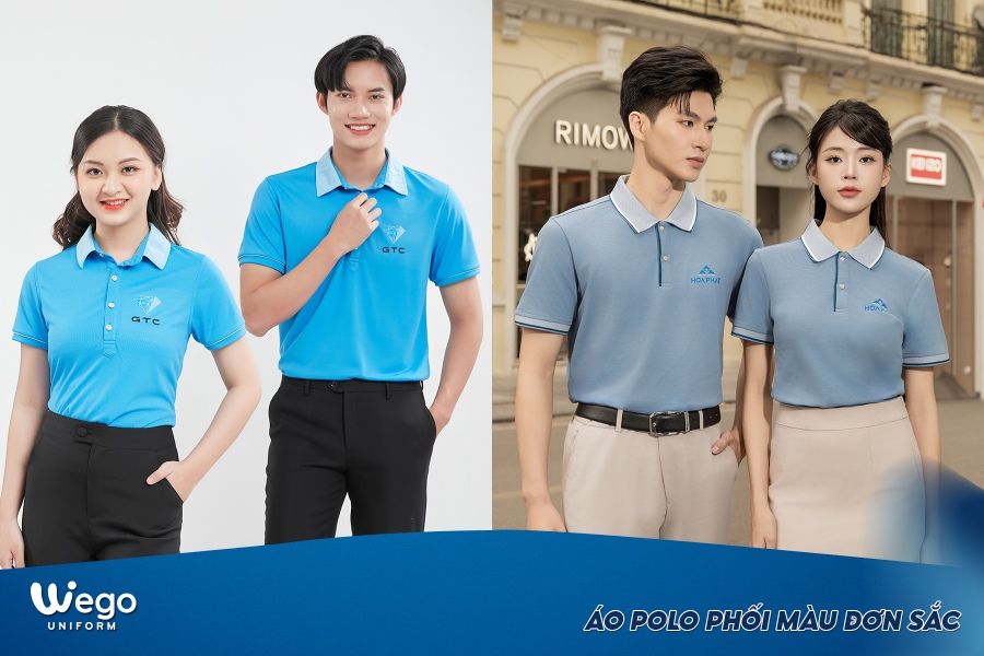 Áp dụng quy tắc 60-30-10 giúp đồng phục cân bằng giữa nền màu, màu phụ và điểm nhấn
