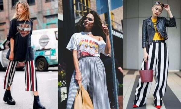 Áo thun phối quần culottes