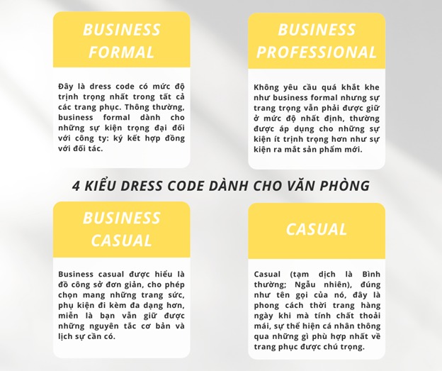 Phân loại phong cách công sở