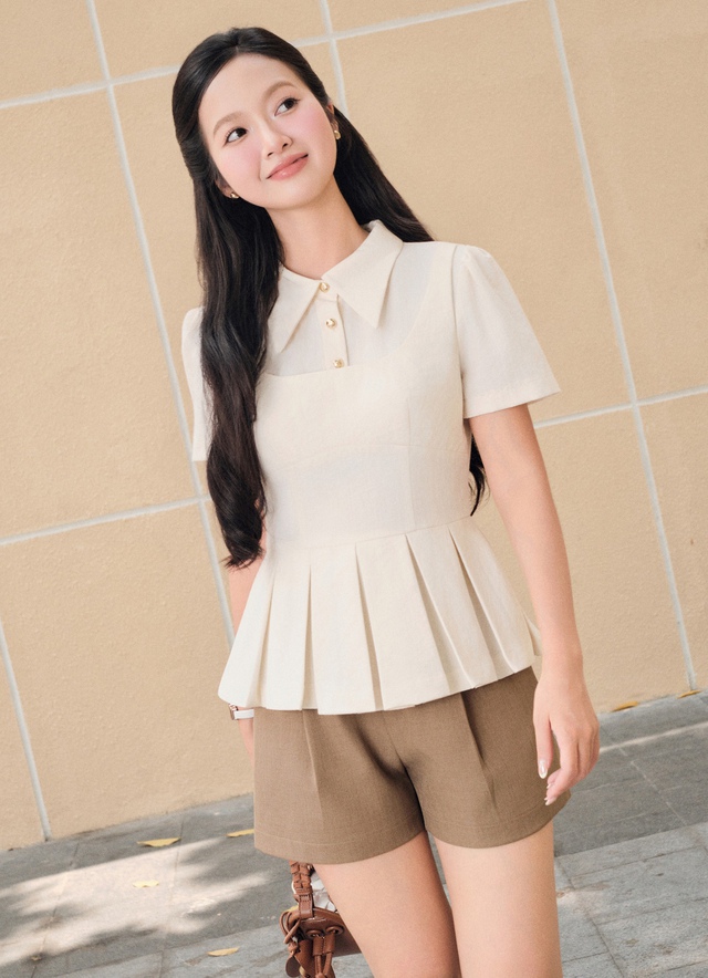 Áo crop, quần shorts, chân váy chữ A làm mới tủ đồ công sở hè - Ảnh 2