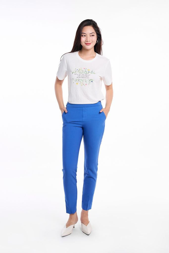 Quần tây nữ phom slim cropped, gọn và hiện đại cho môi trường văn phòng