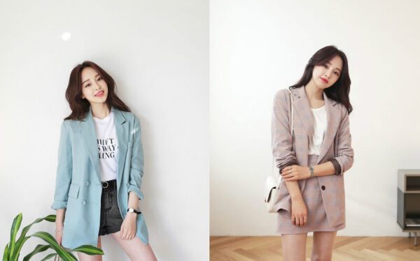 Áo thun phối blazer nâng cấp phong cách công sở