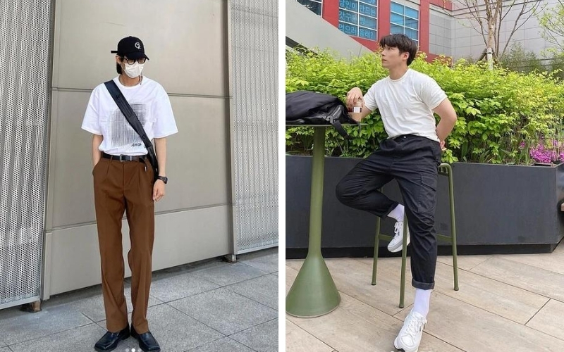 Để khiến chiếc áo thun đơn giản trở nên tinh tế đúng chuẩn smart casual, bạn nên sơ vin áo thật gọn gàng