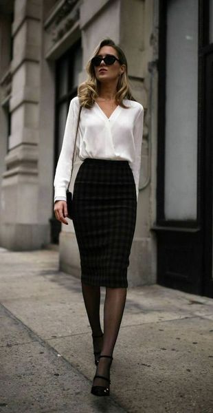 Chân váy bút chì công sở