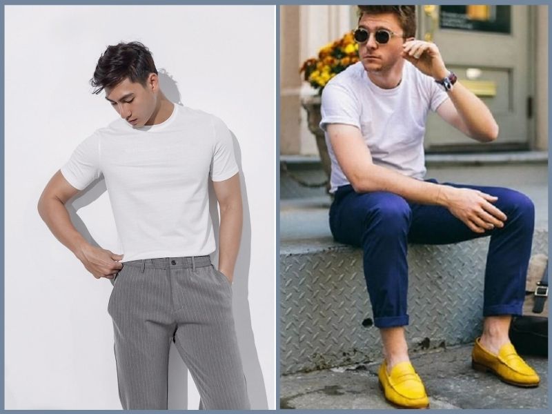 Phối đồ công sở nam mùa đông với áo len và quần tây