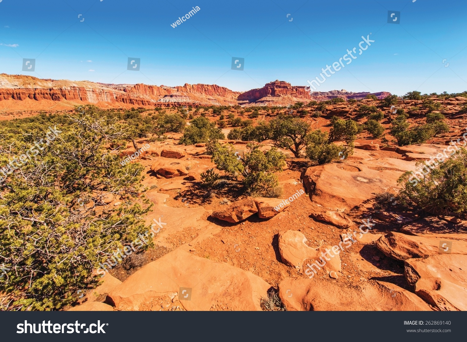 Toàn cảnh đá đỏ Capitol Reef