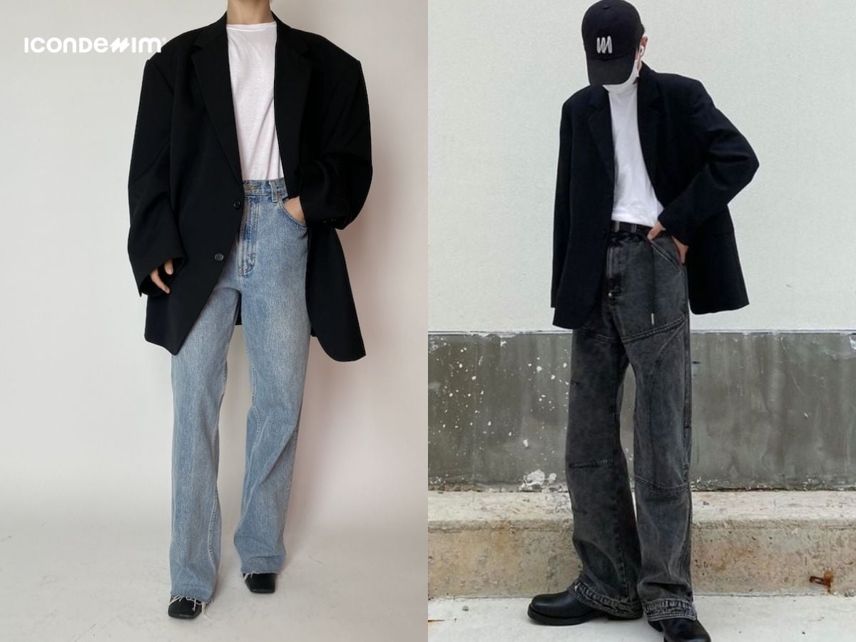 Phong cách công sở Hàn Quốc khi diện áo blazer và quần jeans