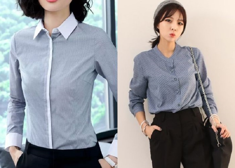 Áo sơ mi màu ghi đẹp sang trọng