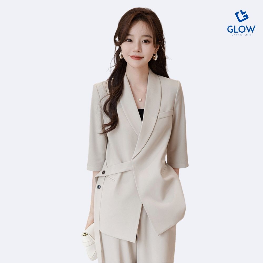 Vest nữ công sở form Hàn Quốc 2026 với gam màu trung tính