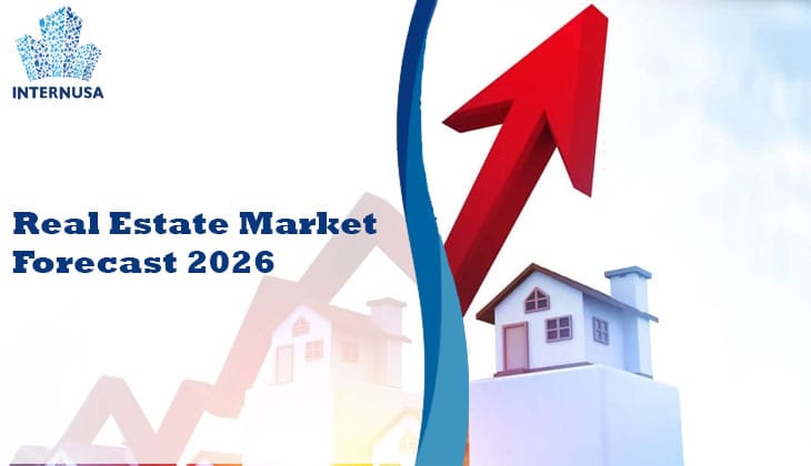 Hình ảnh về thị trường bất động sản 2026 với các biểu đồ tăng trưởng và dự án nhà ở