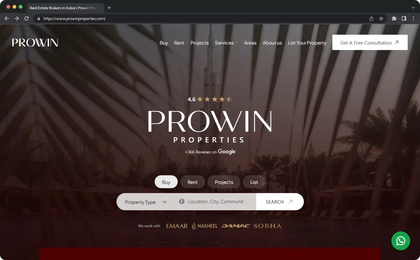 Trang web dự án bất động sản
