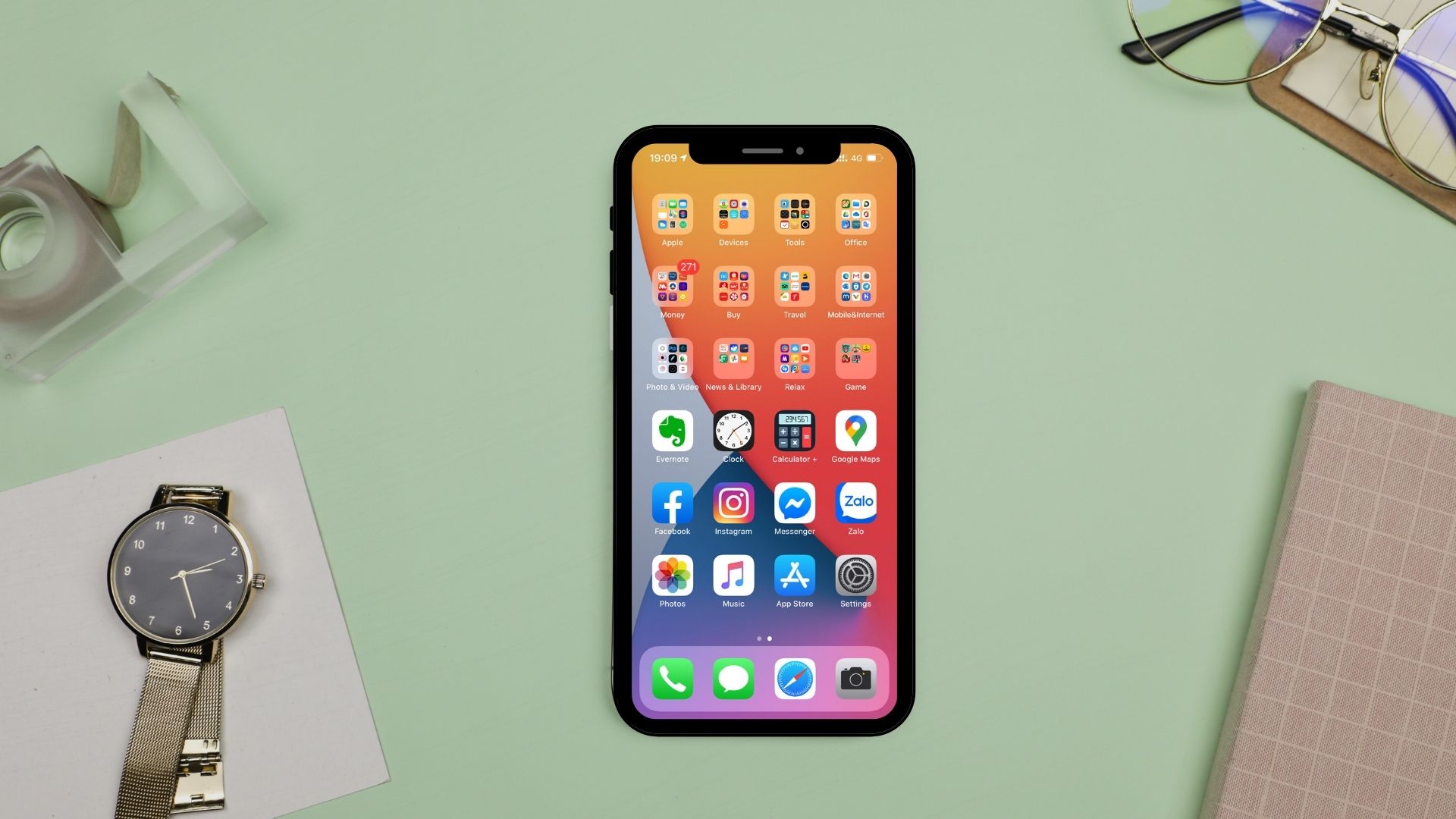 Giao diện ứng dụng ngân hàng di động trên iPhone