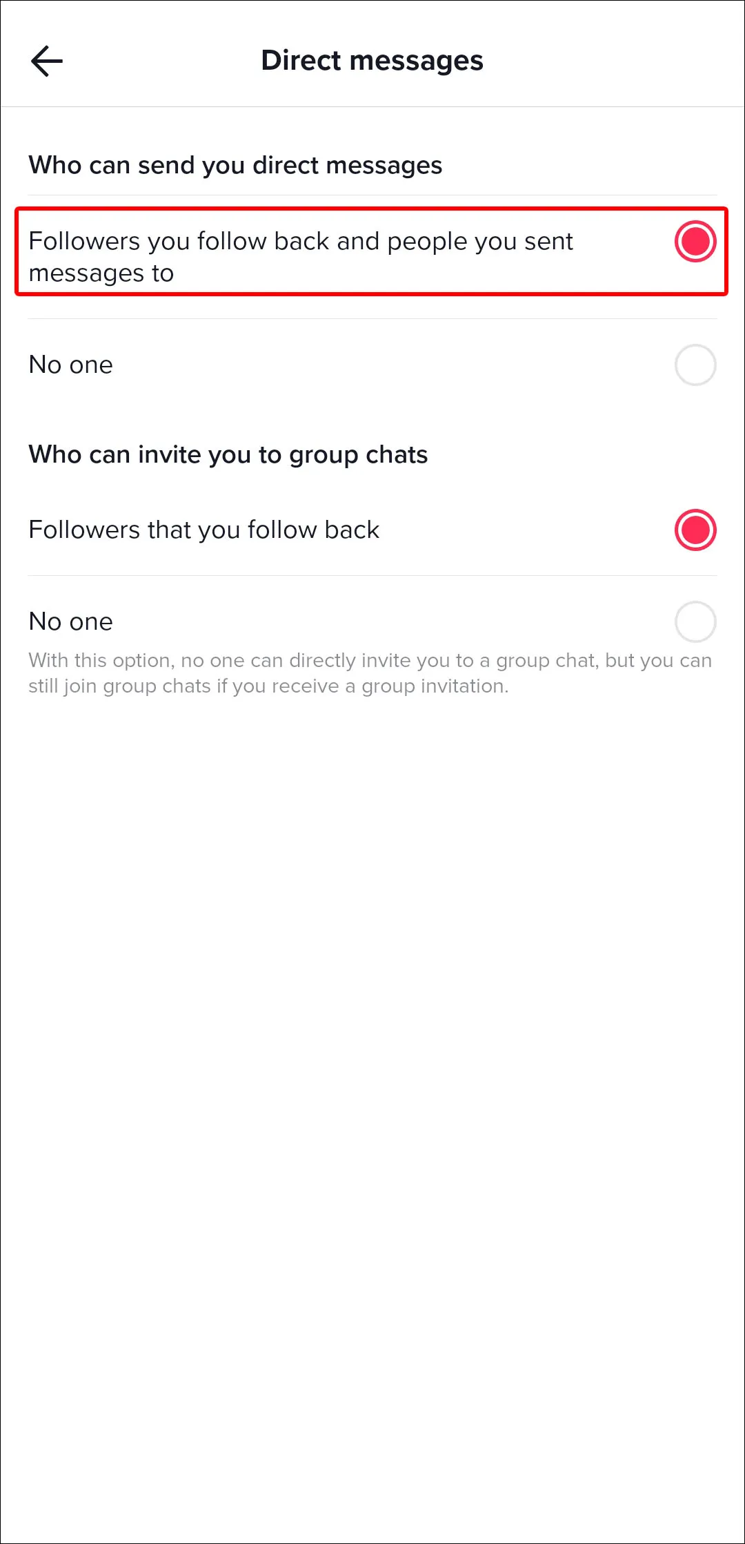 Cách nhận biết bị chặn qua tin nhắn TikTok