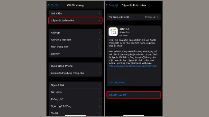 Cập nhật iOS mới nhất