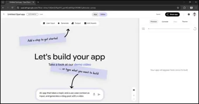 Nhập mô tả Google Opal