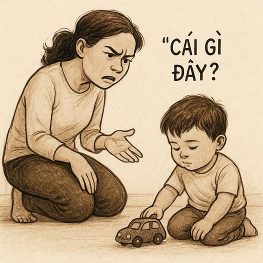 Người lớn hướng dẫn trẻ giao tiếp