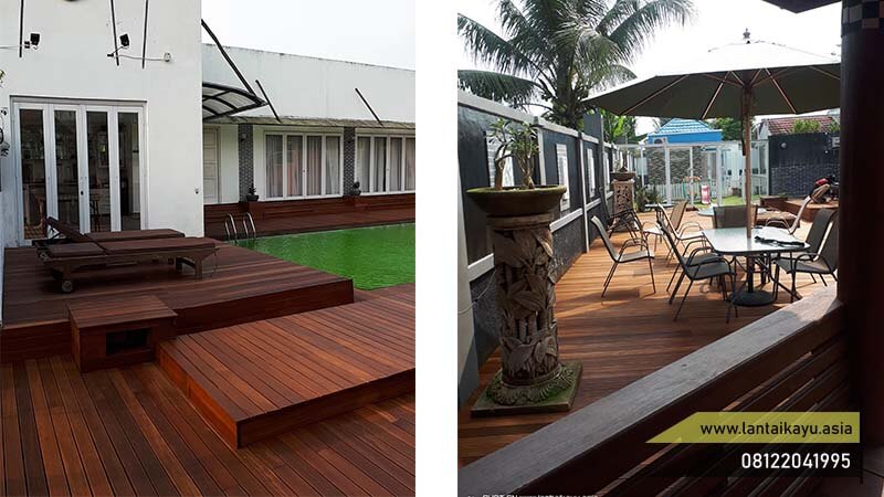 Decking Bengkirai hoàn thiện tại biệt thự