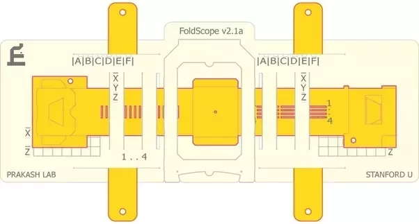 Nguyên mẫu đầu tiên của Foldscope được thiết kế bởi nhóm nghiên cứu tại Đại học Stanford